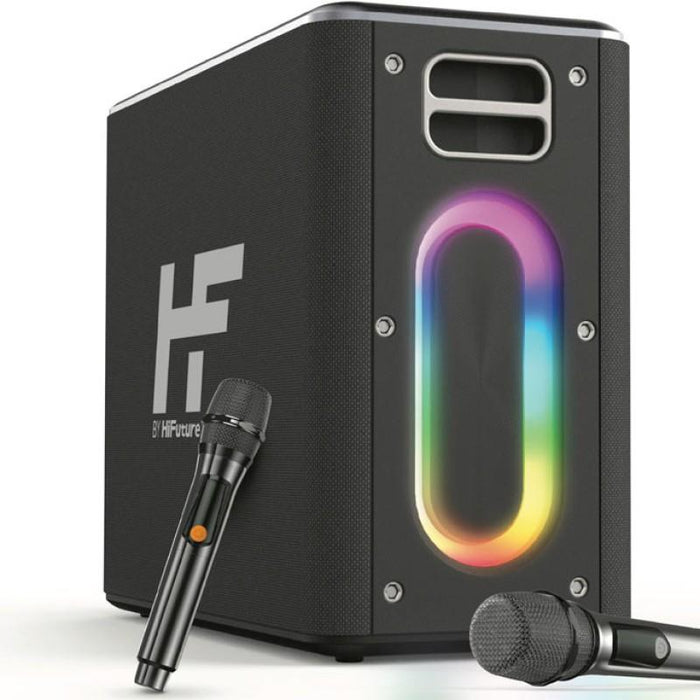 HiFuture Music Karaoke Box 100w Bluetooth Speaker w/ 2x Microphones