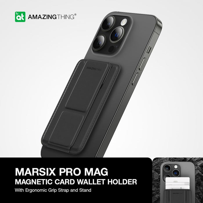 AMAZINGthing - Marsix Pro - Magnetic MagSafe Phone Grip, Wallet & Stand