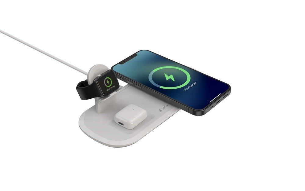Devia - 15W Triple Wireless Magnetic Charging Pad for Apple iPhone, Airpods & Watch