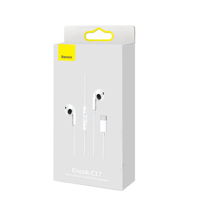 Baseus, Encok C17, Type-C in-ear wired earphone with Microphone - White