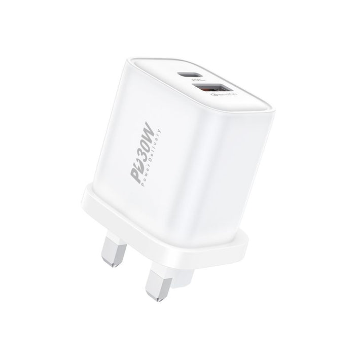 30W USB Type A & C Dual Port Charge Plug