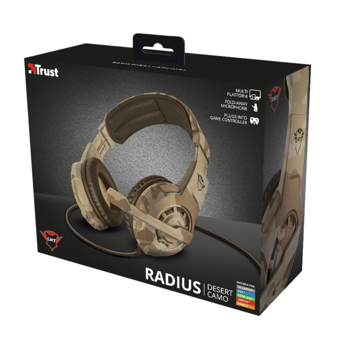 TRUST GXT 310D Radius Gaming Headset - Desert Camo - wirelessphones